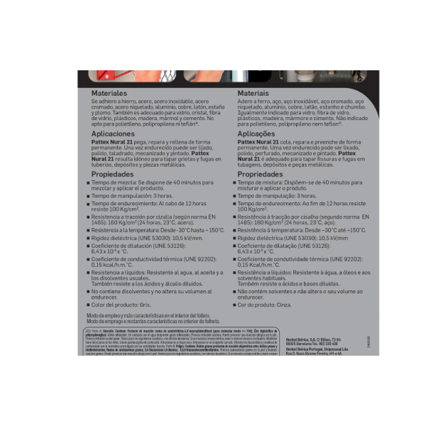 PATTEX NURAL-21 120ML METALES HENKEL