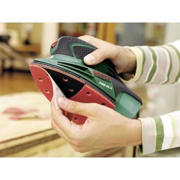 LIJADORA DELTA BOSCH PSM 80 A 80W 102X62/93MM C/MALETIN