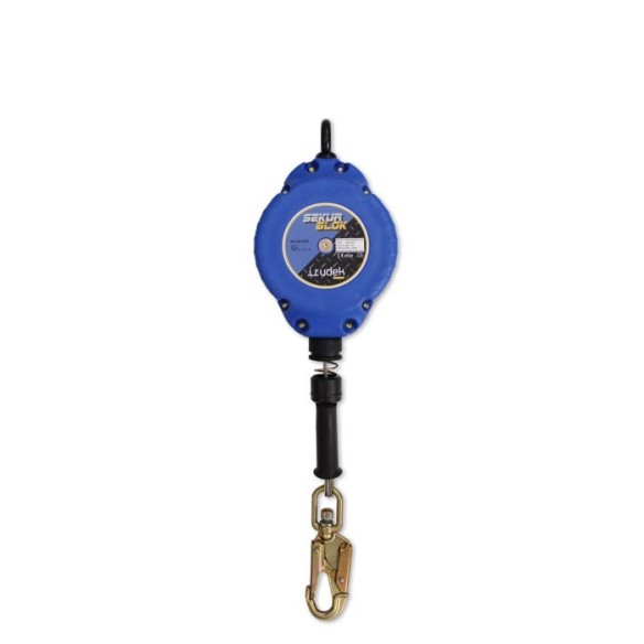 ANTICAIDAS REPOSICIÓN AUTOMÁTICA SEKURBLOK, CARTER SINTÉTICO, CON CABLE ACERO Ø4,5MM, LONGITUD 10M