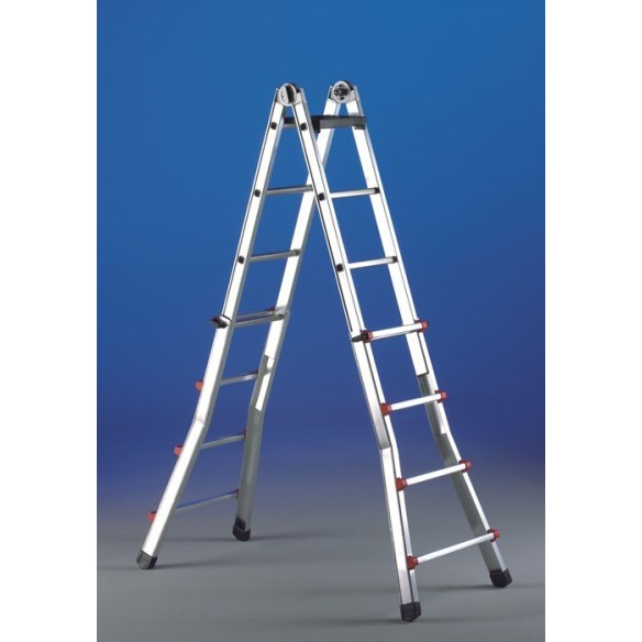 ESCALERA TELESCÓPICA MULTIUSOS DE ALUMINIO. PLEGADA 1,81 M. EXTENDIDA 6,35 M