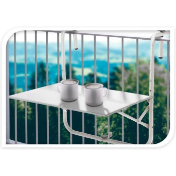 MESA PLEGABLE PARA BARANDILLA 60x43 ALTURA REGULABLE