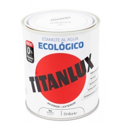 ESMALTE AL AGUA TITANLUX 525 INT/EXT 750 ML BLANCO PIEDRA SATINADO