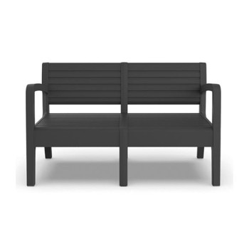 BANCO MIAMI 2 PLAZAS 120x72x69 GRAFITO