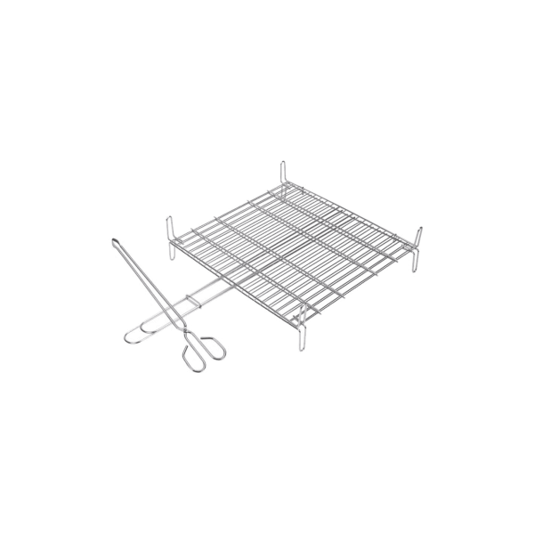 PARRILLA DOBLE INOX. 18/8 50X50