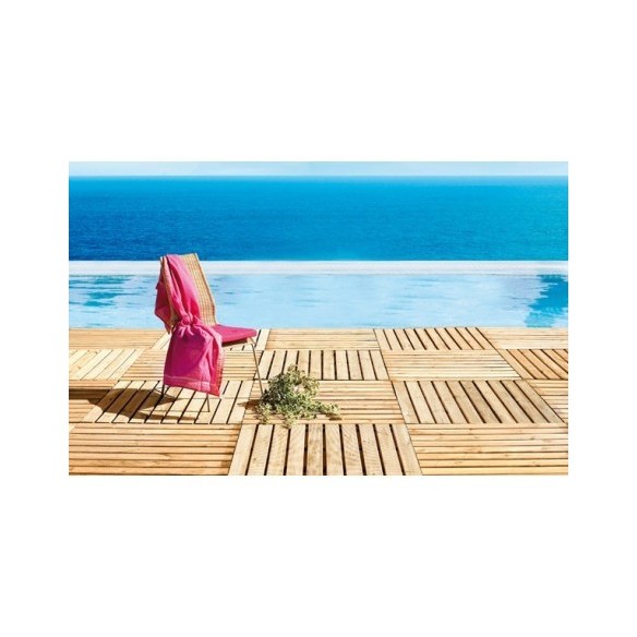 LOSETA NORTENE TANE MARRON CLARO MADERA PINO 100X100CM