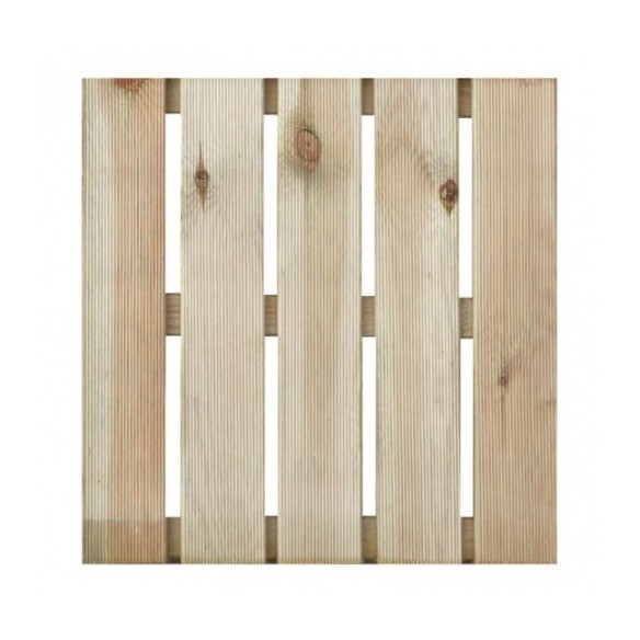 LOSETA NORTENE TANE MARRON CLARO MADERA PINO 100X100CM