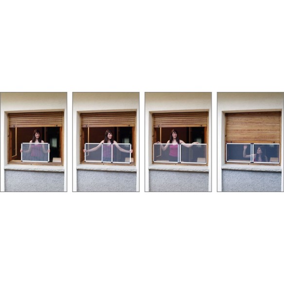 MOSQUITERA EXTENSIBLE 50X40 HASTA 92X40 BLANCA RAL9010 HEYAC