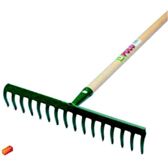 RASTRILLO ACERO BARNIZADO 14 DIENTES C/MANGO MAIOL