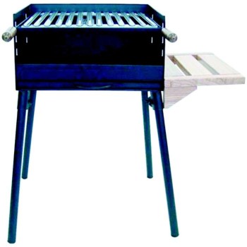 BARBACOA RUSTICA INOX BANDEJA MADERA 44X37X91 IMEX