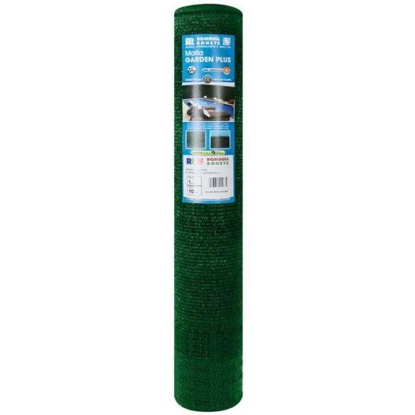 MALLA OCULTACION ROMBULL MINI ROLLO GARDEN PLUS MARRON BREZO POLIETILENO 100% 1,5X5M