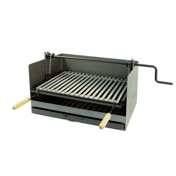 BARBACOA CAJON ELEVADOR PARRILLA INOX 61X40X33 IMEX