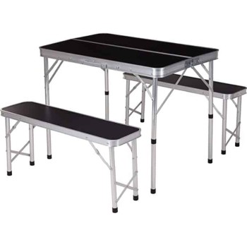 MESA PICNIC + BANCOS PLAGABLES 90x60x70CM