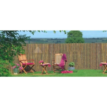 MALLA OCULTACION NORTENE ROLLO VIMET MARRON MIMBRE NATURAL 80% 1X5M