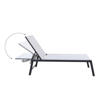 TUMBONA JARDIN PALERMO ACERO/TEXTILENO