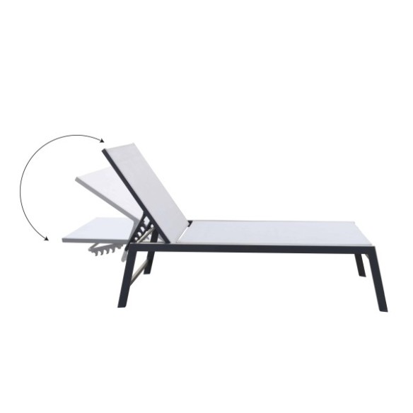TUMBONA JARDIN PALERMO ACERO/TEXTILENO