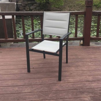 SILLA ALUMINIO Y TEXTILENO SICILIA APILABLE