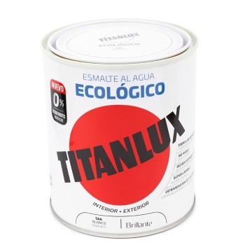 ESMALTE AL AGUA TITANLUX 566 INT/EXT 750 ML BLANCO SATINADO