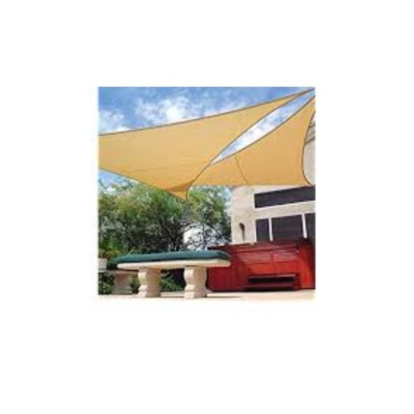 KIT SOMBREO TRIANGULAR POLIESTER 160 GR/M2 3,6X3,6X3,6 BEIGE