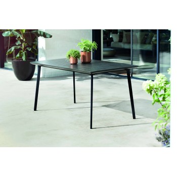 MESA KETER METALEA RESINA INYECTADA RECTANGULAR 146X87X75 CM BRONCE