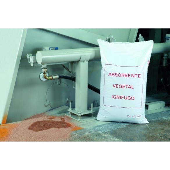 ABSORBENTE VEGETAL IGNIFUGO SACO 8KG/40L