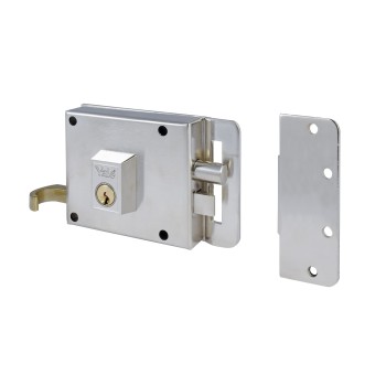 CERRADURA YALE 6 DE 12 DERECHA HIERRO LATONADO