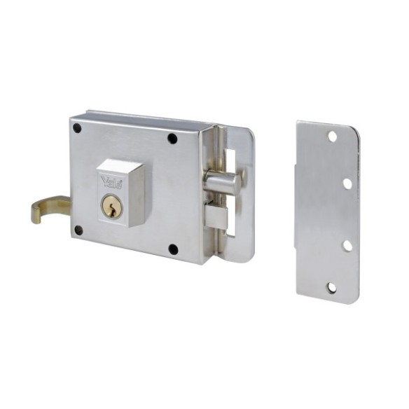 CERRADURA YALE 6 DE 12 DERECHA HIERRO LATONADO