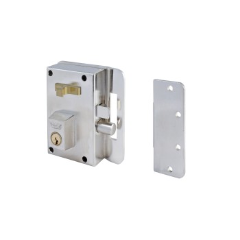 CERRADURA SOBREPONER YALE 10 DE 70 DERECHA HIERRO LATONADO