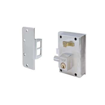 CERRADURA SOBREPONER YALE 10 DE 70 IZQUIERDA HIERRO LATONADO