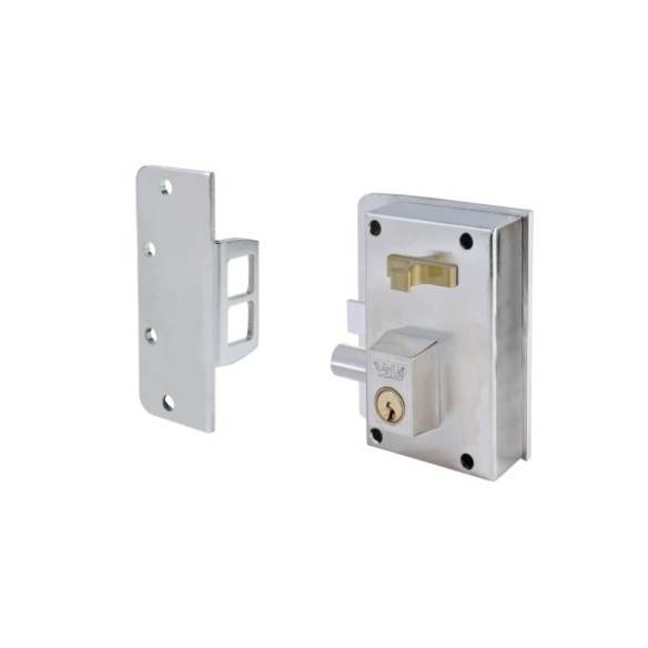 CERRADURA SOBREPONER YALE 10 DE 70 IZQUIERDA HIERRO LATONADO