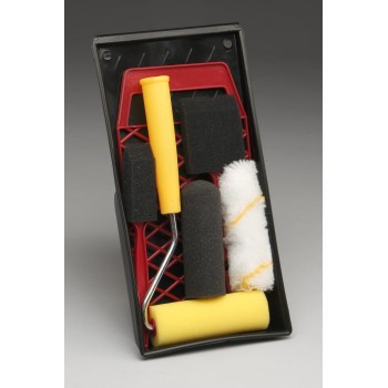 KIT PINTAR BARBOSA 3554 8PZS CON CUBETA MINI-RODILLOS VARILLAS Y MEZCLADOR