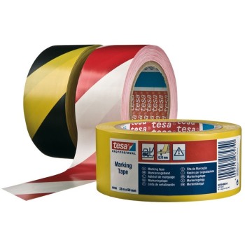 CINTA SEÑALIZACION TESA 33 M X 50 MM BLANCA ROJA