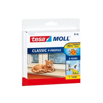 BURLETE CAUCHO TUBULAR PERFIL P 6X9 BLANCO