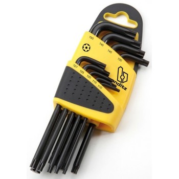 JUEGO LLAVES TORX INVIOLABLES BIANDITZ T10 A T50 9 PIEZAS