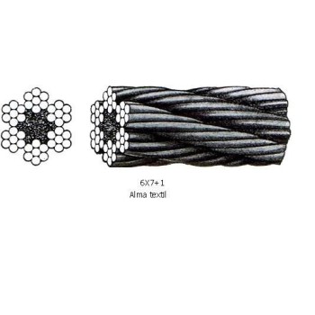 CABLE GALVANIZADO 6X7+1 6MM CABLE ACERO