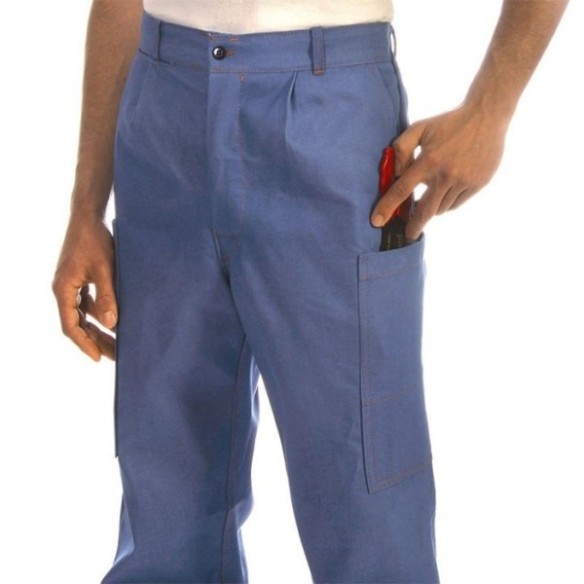 PANTALON VAQUERO C. ESTE ALGODON AZULINA T-52