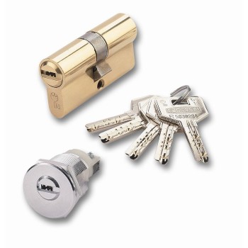 CILINDRO SEGURIDAD EZCURRA DS 15 35/35 MM ACERO LATONADO