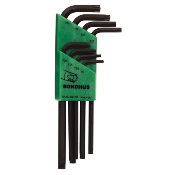 JUEGO LLAVES TORX BONDHUS T9 A T40 8 PIEZAS