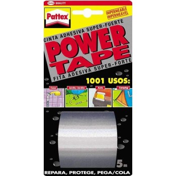 CINTA AMERICANA PATTEX POWER-TAPE  50X5M. PLATA