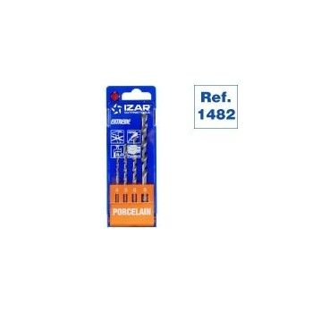 BROCA PORCELANICO JGO. 1482 4 PZAS. IZAR