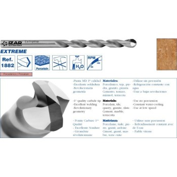 BROCA IZAR 1882 WIDIA PORCELANICO CILINDRICA 4 MM