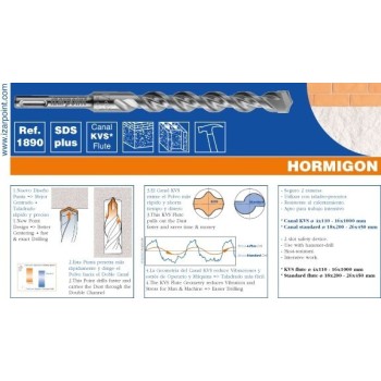 BROCA IZAR 1890 WIDIA SDS PLUS 16X310 MM