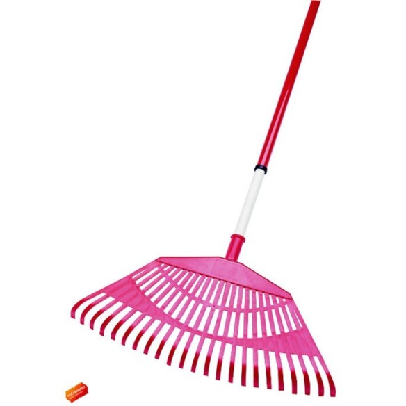 ESCOBA JARDIN PP 56CM MANGO METALICO TELESCOPICO