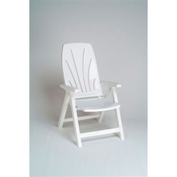 SILLON PLASMIR 8092 RESINA INYECTADA MULTIPOSICIONES 130 CM BLANCO