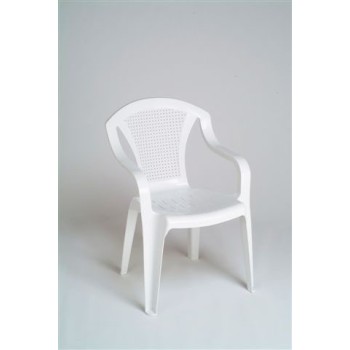 SILLON PLASMIR JARDIN 8106 RESINA INYECTADA RESPALDO BAJO BLANCO