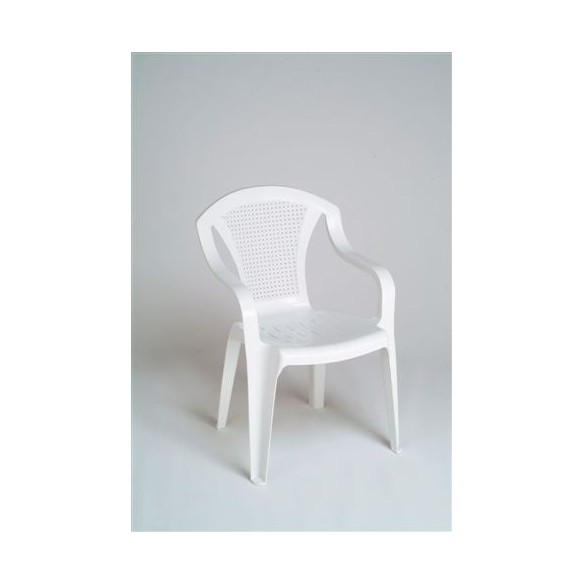 SILLON PLASMIR JARDIN 8106 RESINA INYECTADA RESPALDO BAJO BLANCO