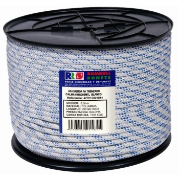 CUERDA PA TRENZADA BALONA POLIAMIDA CON ALMA Ø 14 MM BLANCO 100 M