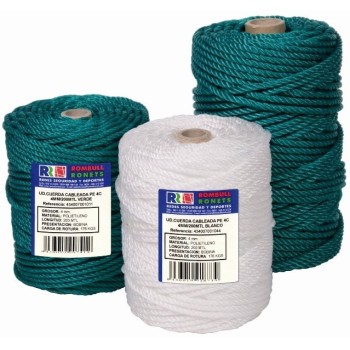 CUERDA CABLEADA PE 4C ROLLO POLIETILENO Ø 16 MM VERDE 100 M