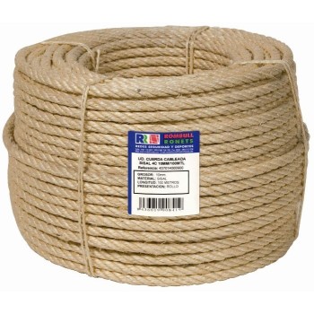CUERDA CABLEADA SISAL 4C ROLLO FIBRA NATURAL Ø 12 MM 100 M