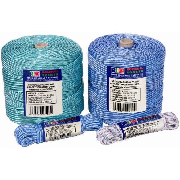 CORDON PP MADEJA POLIPROPILENO CON ALMA Ø 4 MM BLANCO 200M