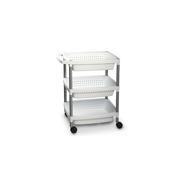 CARRO VERDULERO 3CESTAS 73801 BLANCO TAT